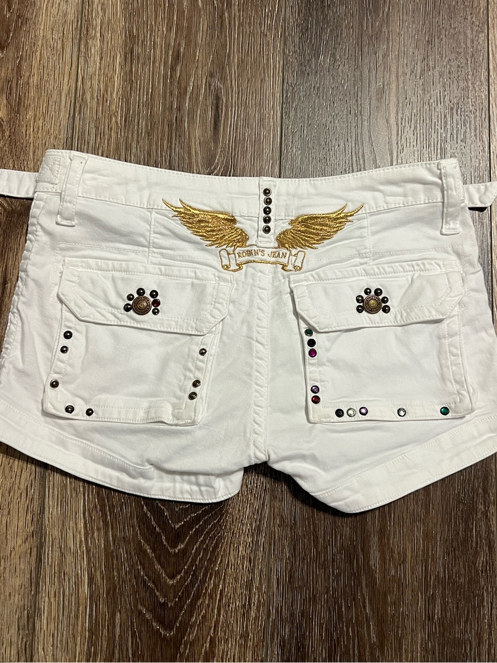ROBIN'S JEAN Y2K Vintage White Low-Rise Robin's Jean Shorts 🤍